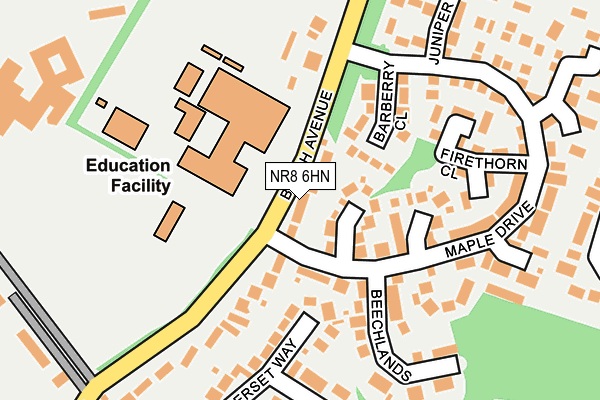 NR8 6HN map - OS OpenMap – Local (Ordnance Survey)