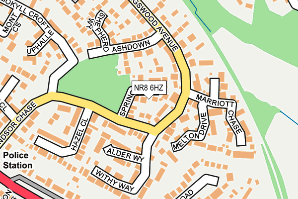 NR8 6HZ map - OS OpenMap – Local (Ordnance Survey)