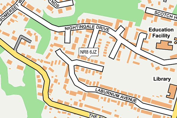 NR8 6JZ map - OS OpenMap – Local (Ordnance Survey)