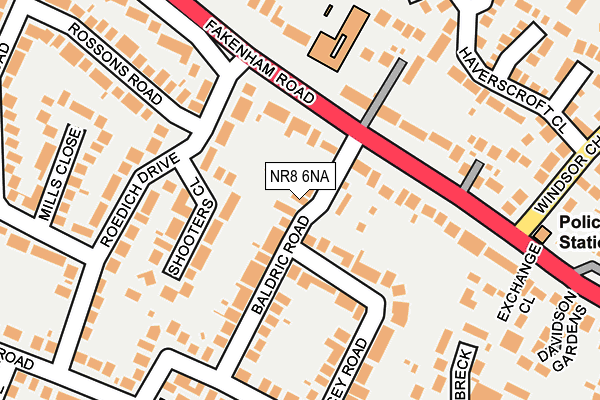 NR8 6NA map - OS OpenMap – Local (Ordnance Survey)