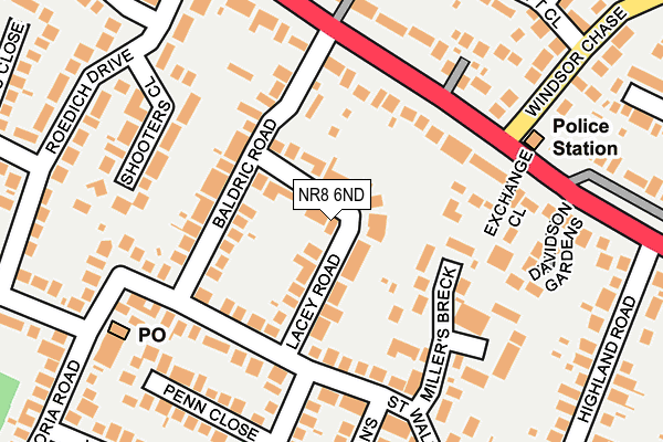 NR8 6ND map - OS OpenMap – Local (Ordnance Survey)