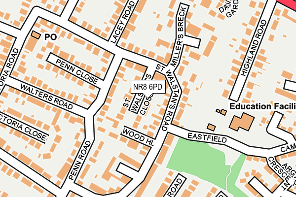 NR8 6PD map - OS OpenMap – Local (Ordnance Survey)