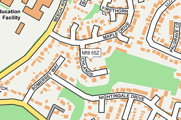 NR8 6SZ map - OS OpenMap – Local (Ordnance Survey)
