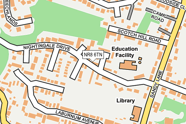 NR8 6TN map - OS OpenMap – Local (Ordnance Survey)