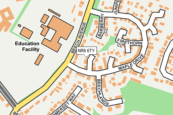 NR8 6TY map - OS OpenMap – Local (Ordnance Survey)