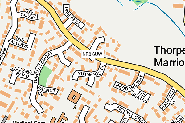Map of 93 ROSARY ROAD NORWICH (MANAGEMENT) LIMITED at local scale