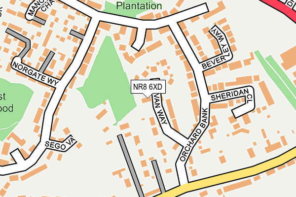 NR8 6XD map - OS OpenMap – Local (Ordnance Survey)