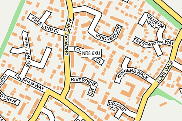 NR8 6XU map - OS OpenMap – Local (Ordnance Survey)