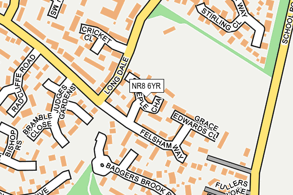NR8 6YR map - OS OpenMap – Local (Ordnance Survey)