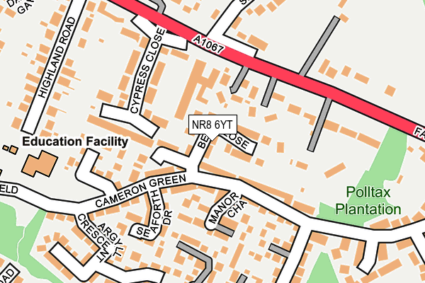 NR8 6YT map - OS OpenMap – Local (Ordnance Survey)