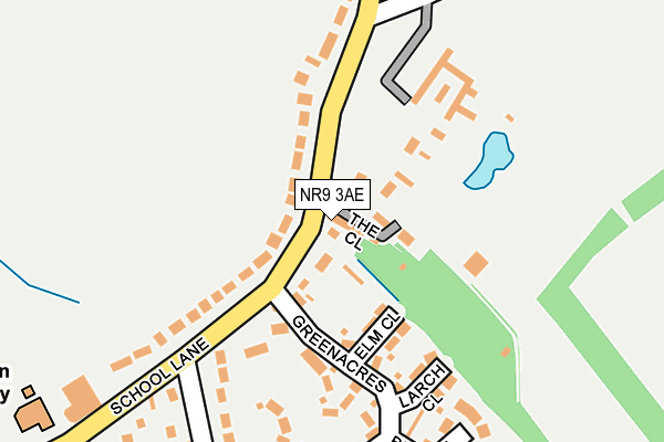 NR9 3AE map - OS OpenMap – Local (Ordnance Survey)