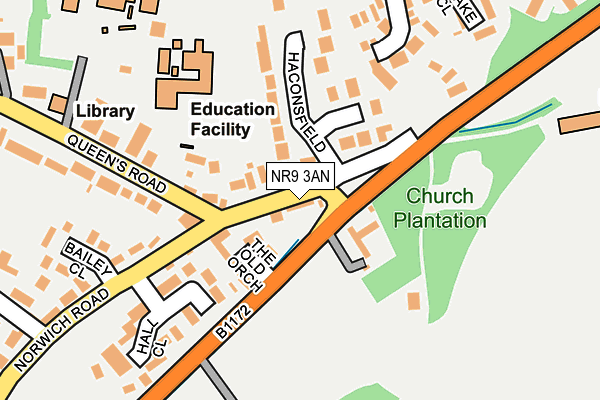 NR9 3AN map - OS OpenMap – Local (Ordnance Survey)