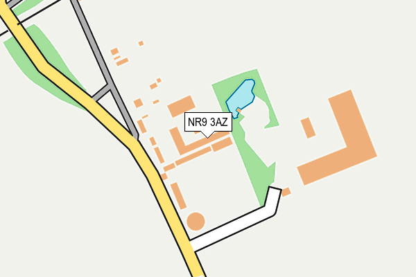 NR9 3AZ map - OS OpenMap – Local (Ordnance Survey)