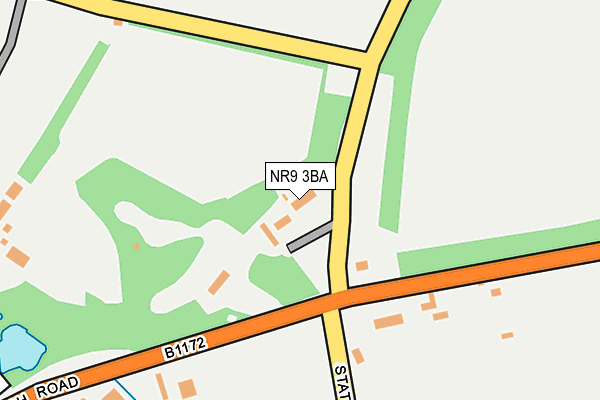 NR9 3BA map - OS OpenMap – Local (Ordnance Survey)