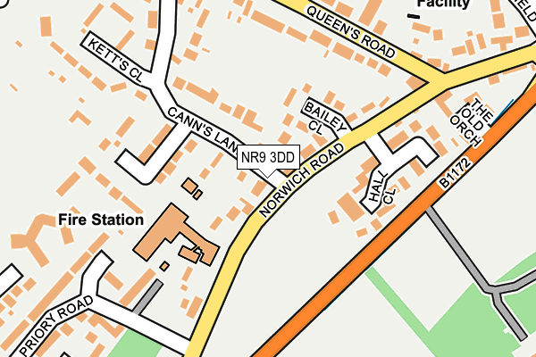 NR9 3DD map - OS OpenMap – Local (Ordnance Survey)