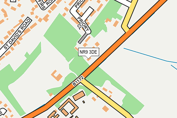 NR9 3DE map - OS OpenMap – Local (Ordnance Survey)