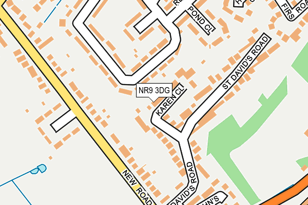 NR9 3DG map - OS OpenMap – Local (Ordnance Survey)