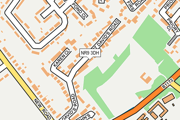NR9 3DH map - OS OpenMap – Local (Ordnance Survey)