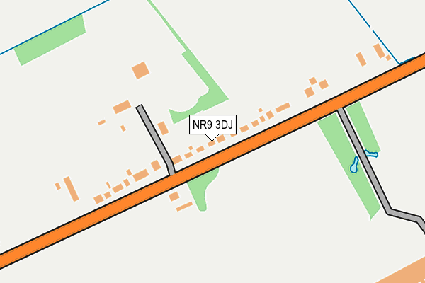 NR9 3DJ map - OS OpenMap – Local (Ordnance Survey)