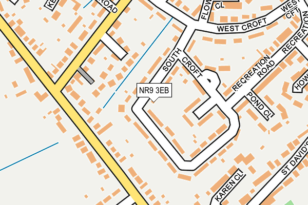 NR9 3EB map - OS OpenMap – Local (Ordnance Survey)