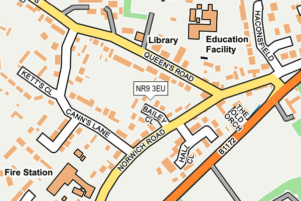 NR9 3EU map - OS OpenMap – Local (Ordnance Survey)