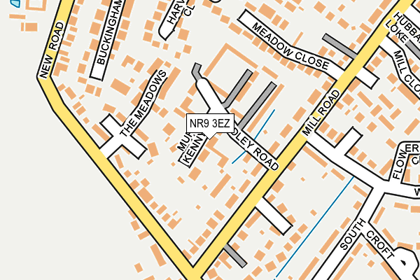 NR9 3EZ map - OS OpenMap – Local (Ordnance Survey)