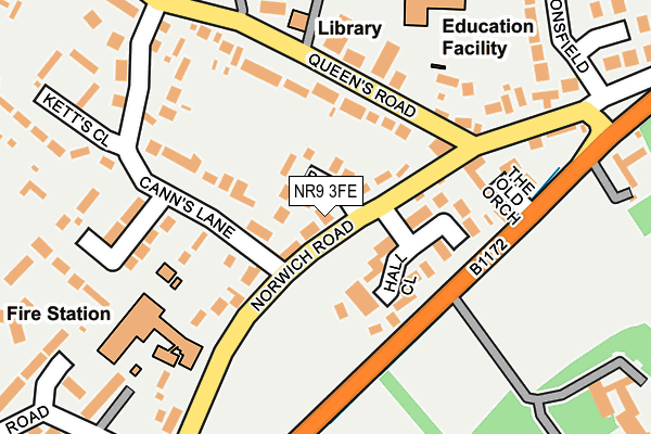 NR9 3FE map - OS OpenMap – Local (Ordnance Survey)
