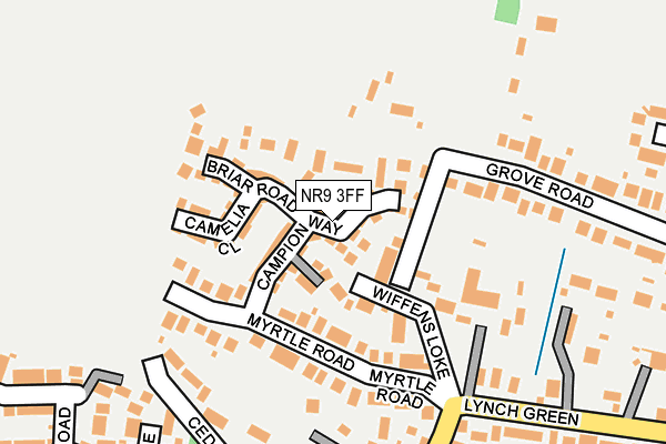 NR9 3FF map - OS OpenMap – Local (Ordnance Survey)