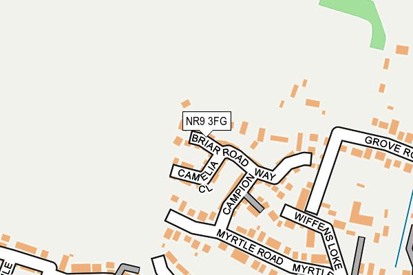 NR9 3FG map - OS OpenMap – Local (Ordnance Survey)