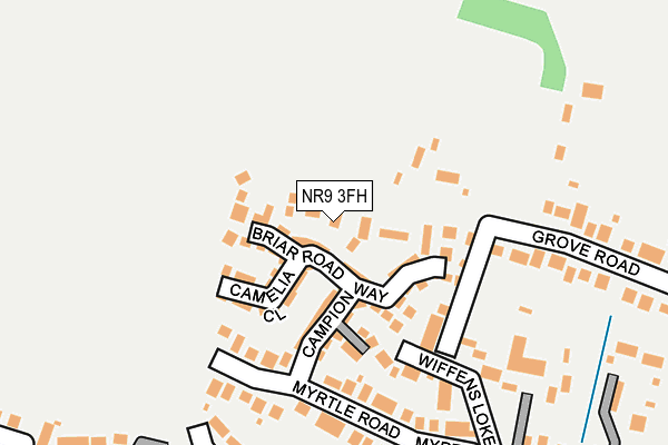 NR9 3FH map - OS OpenMap – Local (Ordnance Survey)