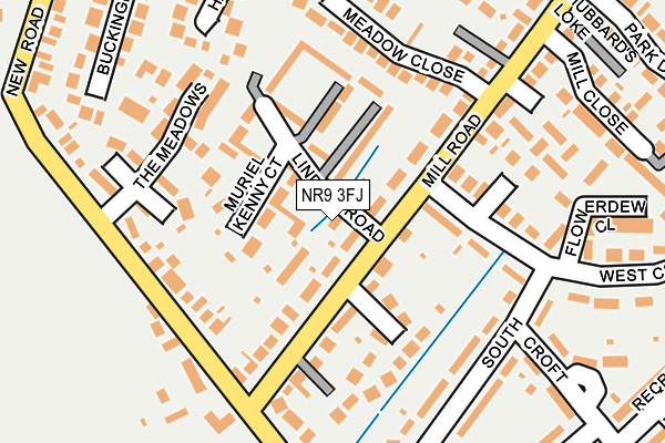 NR9 3FJ map - OS OpenMap – Local (Ordnance Survey)