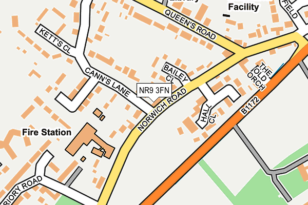 NR9 3FN map - OS OpenMap – Local (Ordnance Survey)