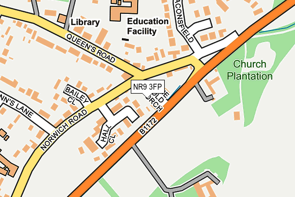 NR9 3FP map - OS OpenMap – Local (Ordnance Survey)