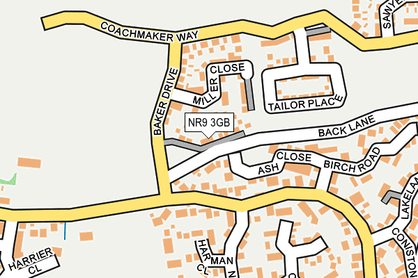 NR9 3GB map - OS OpenMap – Local (Ordnance Survey)