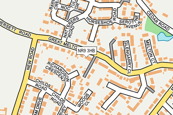 NR9 3HB map - OS OpenMap – Local (Ordnance Survey)
