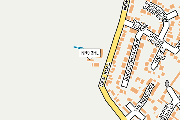 NR9 3HL map - OS OpenMap – Local (Ordnance Survey)