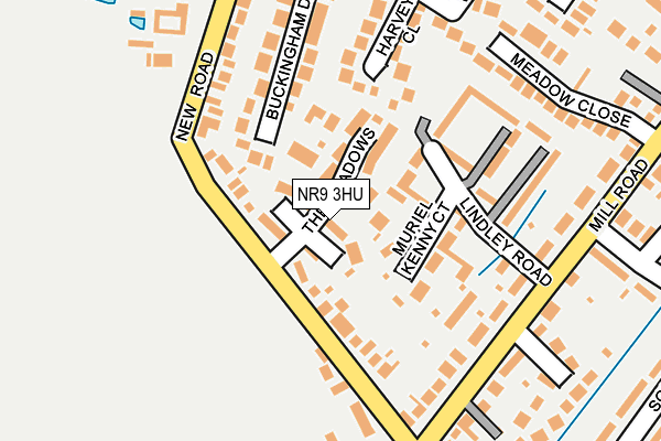NR9 3HU map - OS OpenMap – Local (Ordnance Survey)