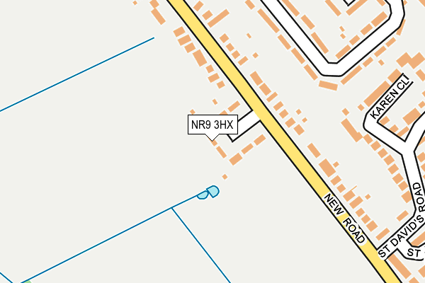 NR9 3HX map - OS OpenMap – Local (Ordnance Survey)
