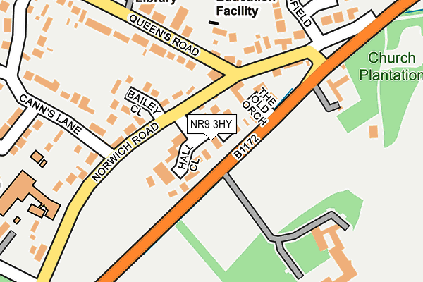 NR9 3HY map - OS OpenMap – Local (Ordnance Survey)
