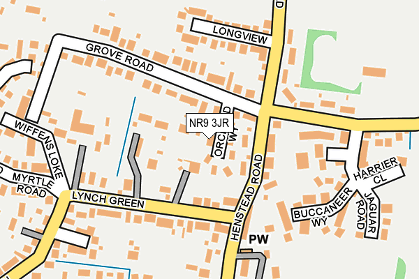 NR9 3JR map - OS OpenMap – Local (Ordnance Survey)