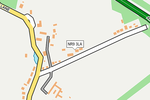 NR9 3LA map - OS OpenMap – Local (Ordnance Survey)