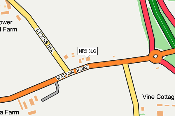 NR9 3LG map - OS OpenMap – Local (Ordnance Survey)