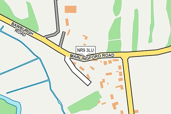 NR9 3LU map - OS OpenMap – Local (Ordnance Survey)