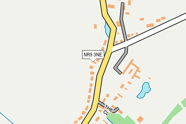 NR9 3NE map - OS OpenMap – Local (Ordnance Survey)