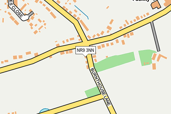 NR9 3NN map - OS OpenMap – Local (Ordnance Survey)