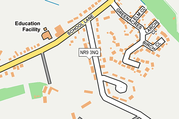 NR9 3NQ map - OS OpenMap – Local (Ordnance Survey)