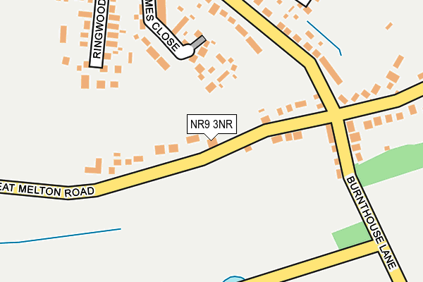 NR9 3NR map - OS OpenMap – Local (Ordnance Survey)