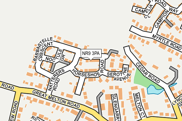 NR9 3PA map - OS OpenMap – Local (Ordnance Survey)