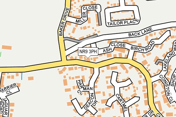 NR9 3PH map - OS OpenMap – Local (Ordnance Survey)