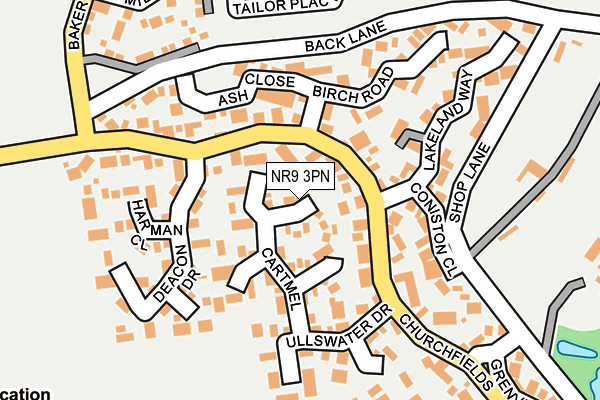 NR9 3PN map - OS OpenMap – Local (Ordnance Survey)